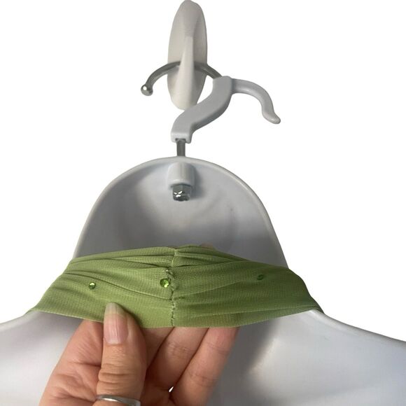 Celavie Collection Y2k Women's Size Small Green Fairy Chiffon Halter Mini Dress - Picture 5 of 10